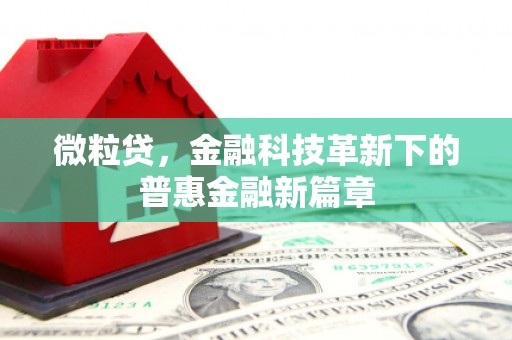 克什克腾旗微粒贷，金融科技革新下的普惠金融新篇章