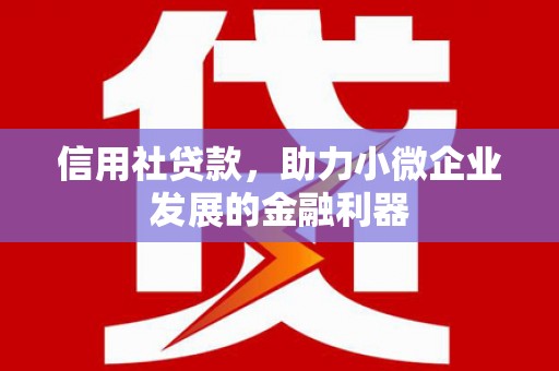 克什克腾旗信用社贷款，助力小微企业发展的金融利器