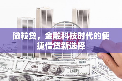 克什克腾旗微粒贷，金融科技时代的便捷借贷新选择