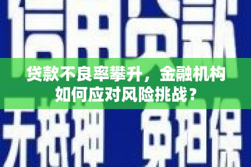 克什克腾旗贷款不良率攀升，金融机构如何应对风险挑战？